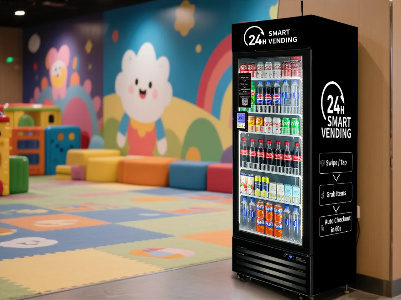AI Vending Mini in a children's recreation area