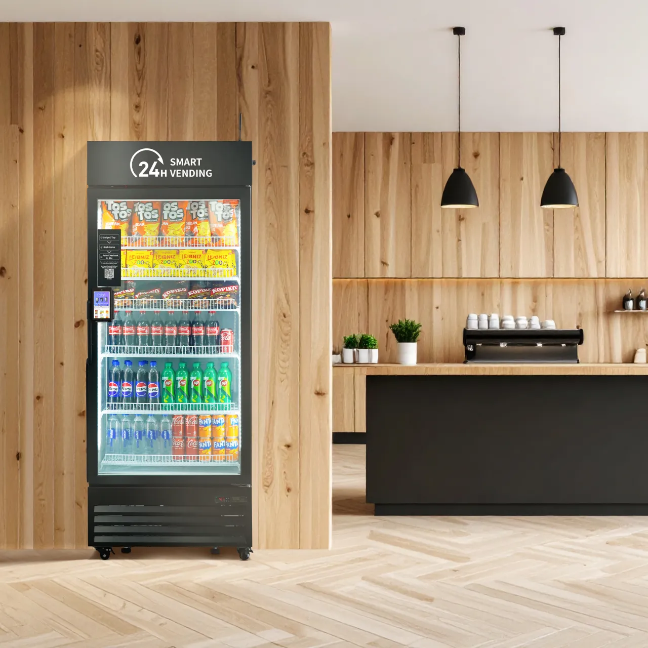 AI Vending Max in a coffee shop