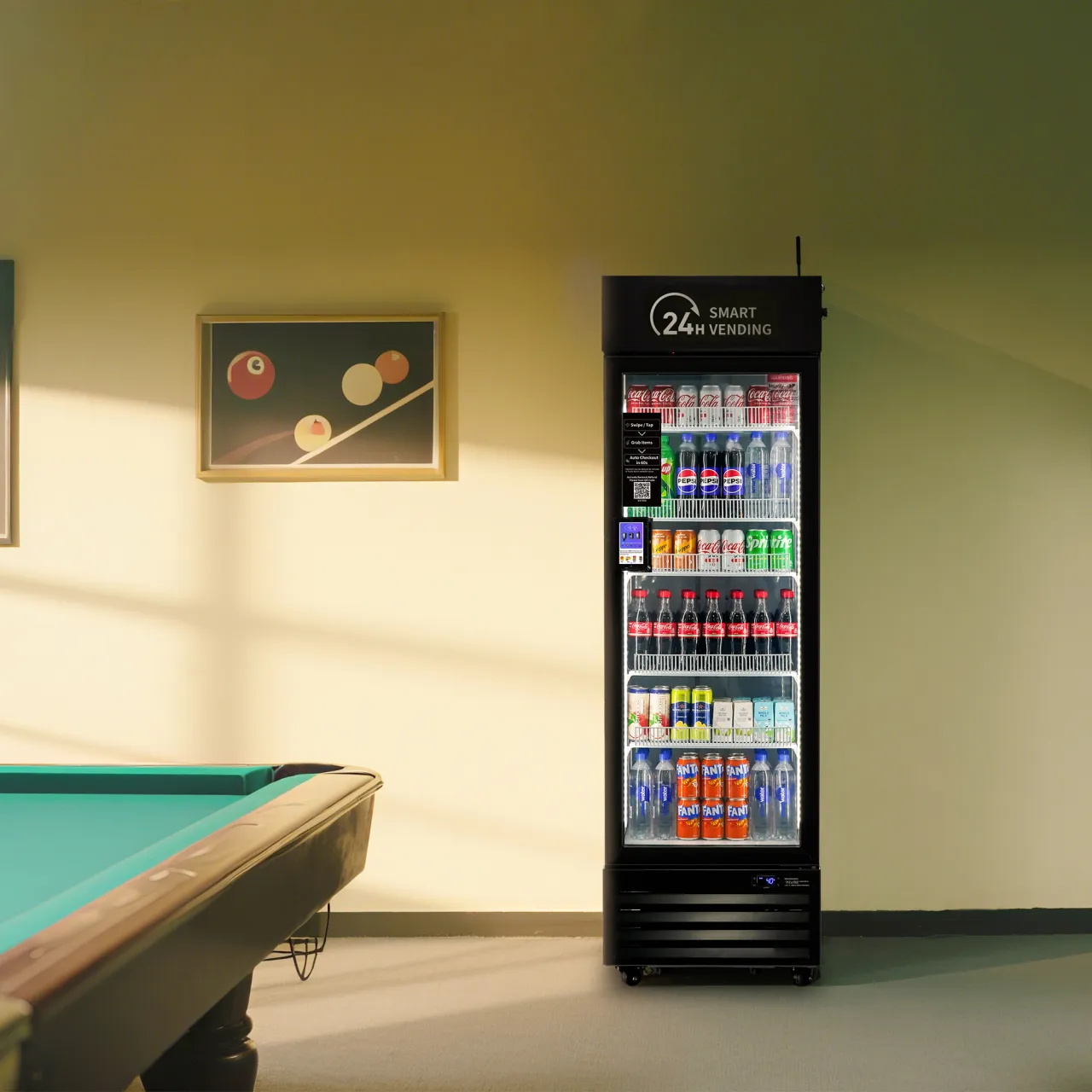 AI Vending Mini in an entertainment center